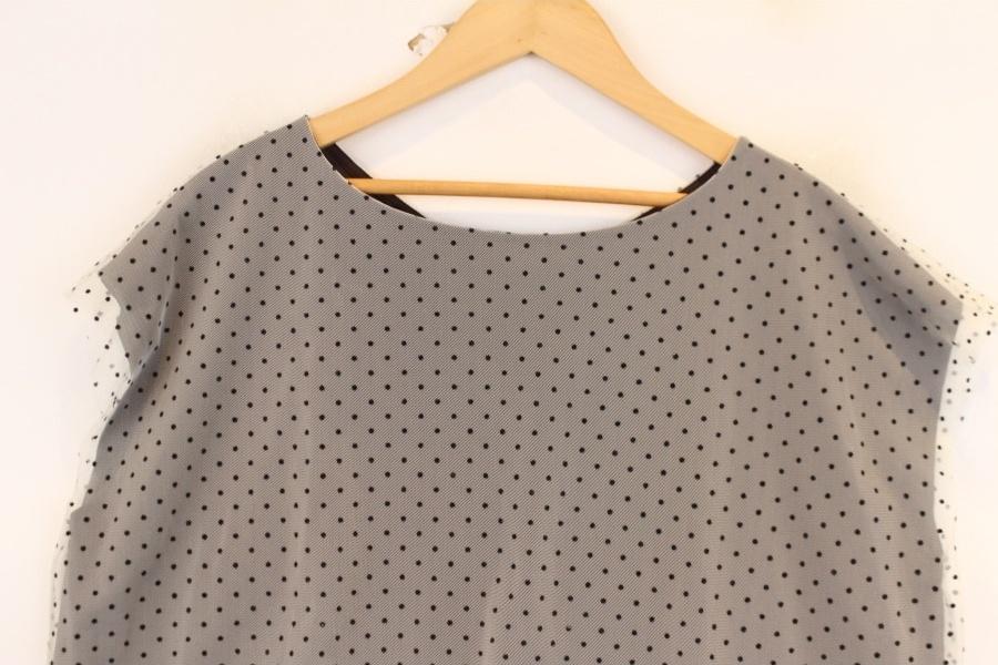 URBAN RESEARCH 어반리서치 black dot Tulle sleeveless 3