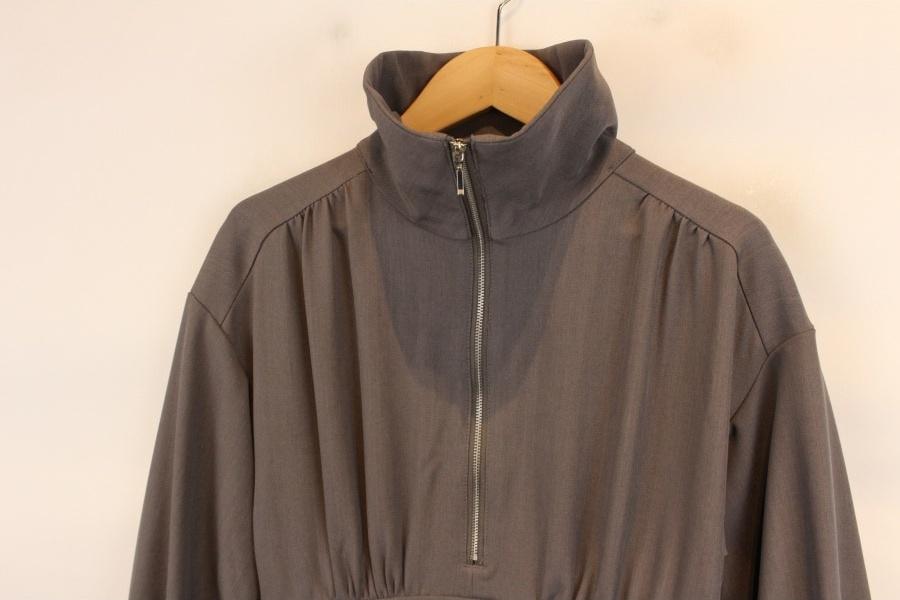 Rag Out high string gray onepiece 하이넥 집업카라 그레이 원피스 3