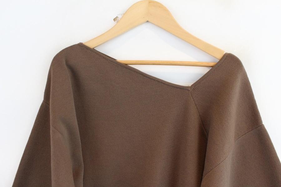 TYCHEZ VINTAGE unbalance knit top 3
