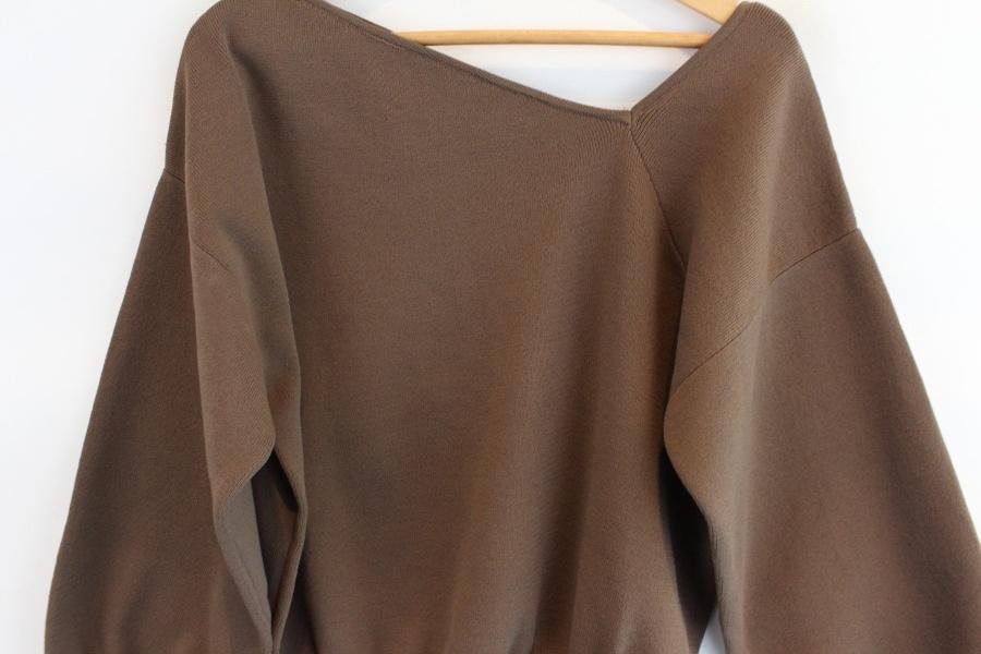 TYCHEZ VINTAGE unbalance knit top 4