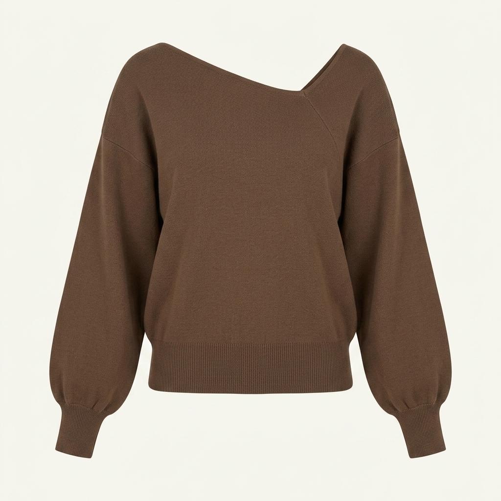 TYCHEZ VINTAGE unbalance knit top 1