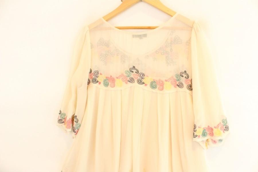REBEECA by Lily 실크100% color stitch see through 8