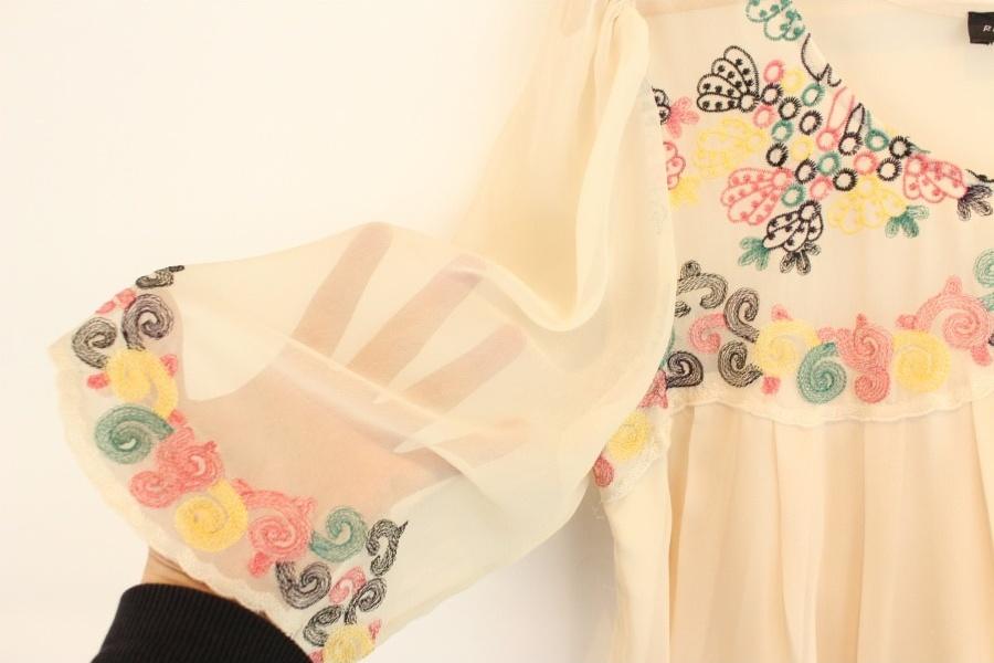REBEECA by Lily 실크100% color stitch see through 7