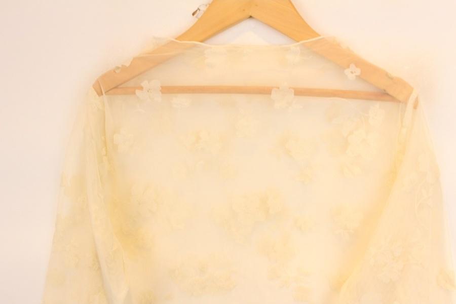 TYCHEZ VINTAGE 플라워 시스루 블라우스 4