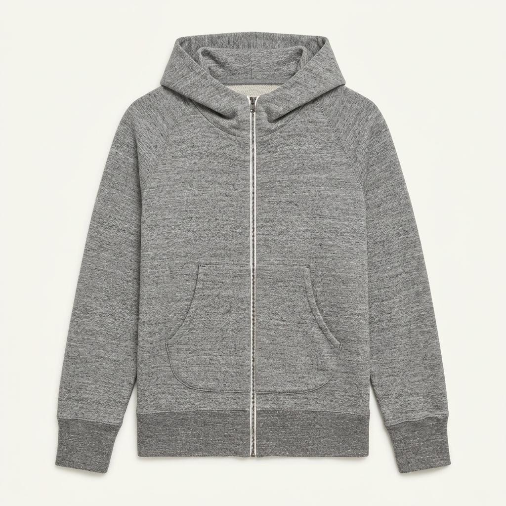 CURLY&CO 컬리앤코 cotton100% gray hood zipup 1