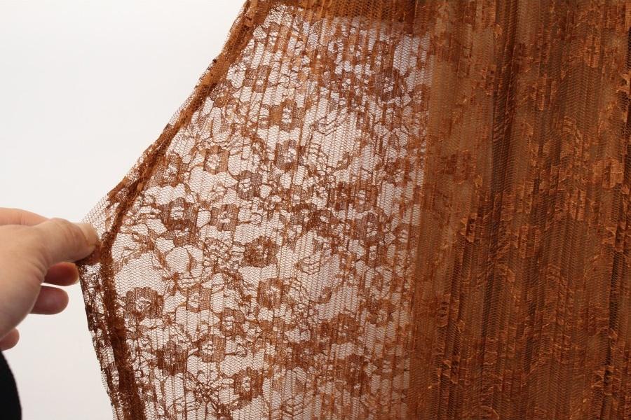 CLEAR POLY brown flower lace onepiece 8
