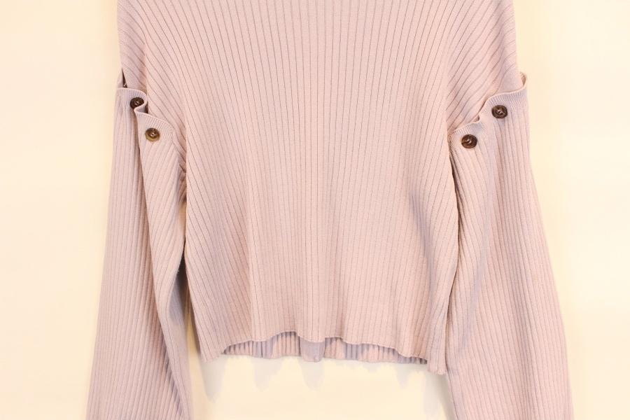 NICE CLAUP RAYON NYLON light purple cardigan 4