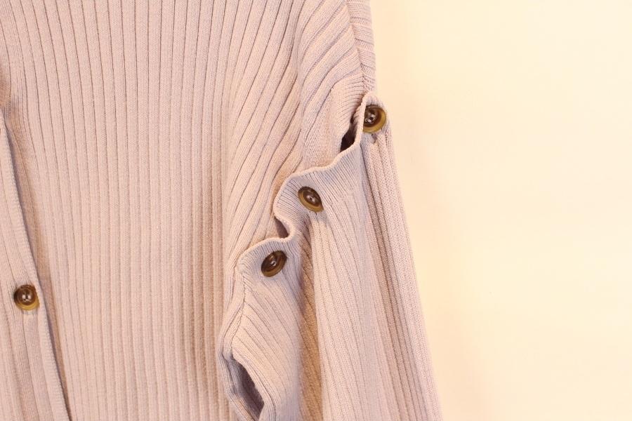 NICE CLAUP RAYON NYLON light purple cardigan 8