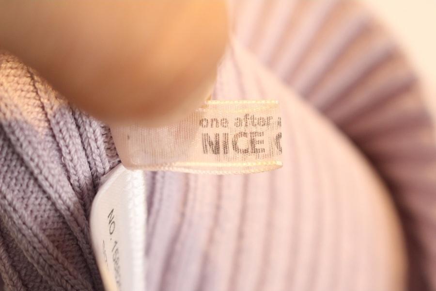 NICE CLAUP RAYON NYLON light purple cardigan 9
