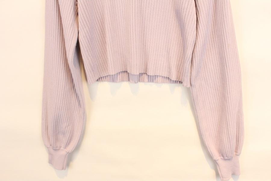 NICE CLAUP RAYON NYLON light purple cardigan 5