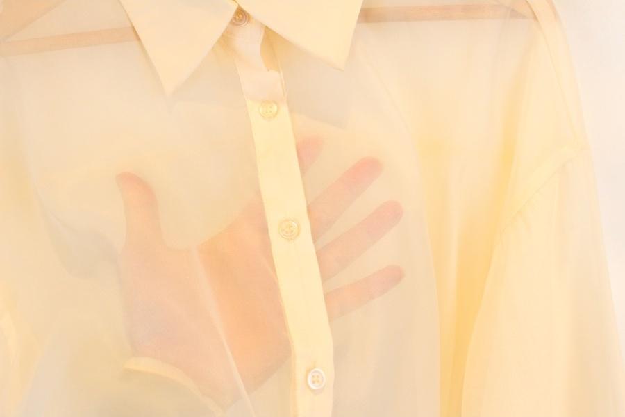 CLEAR poly see through blouse 8