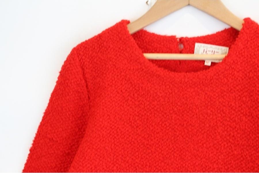 Ji-Ij knit wear flower stitch pocket knit 3