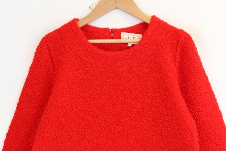 Ji-Ij knit wear flower stitch pocket knit 4