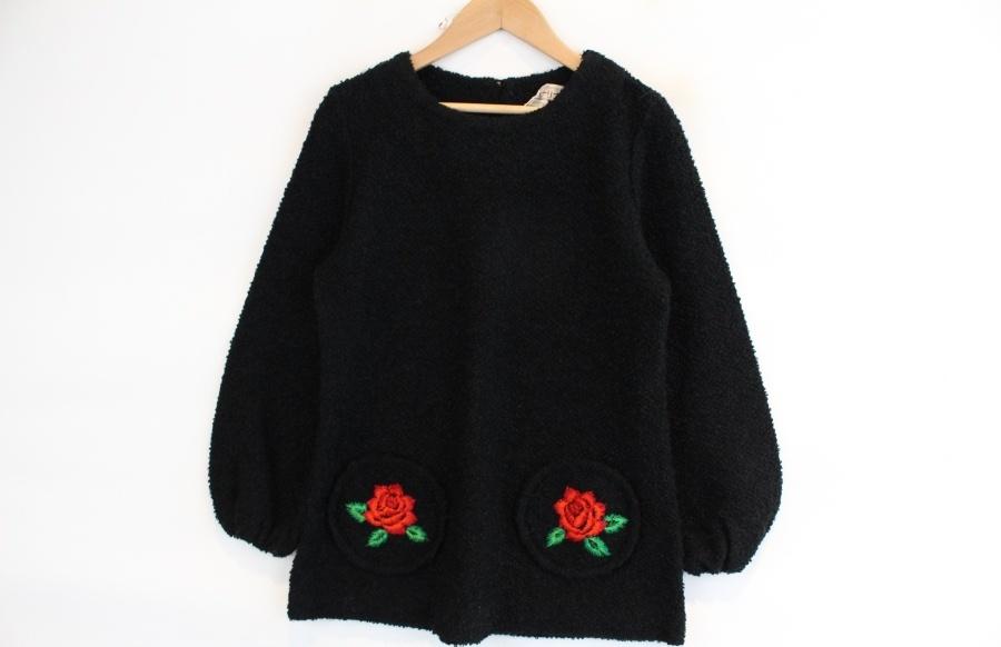 Ji-Ij knit wear flower stitch pocket knit 2