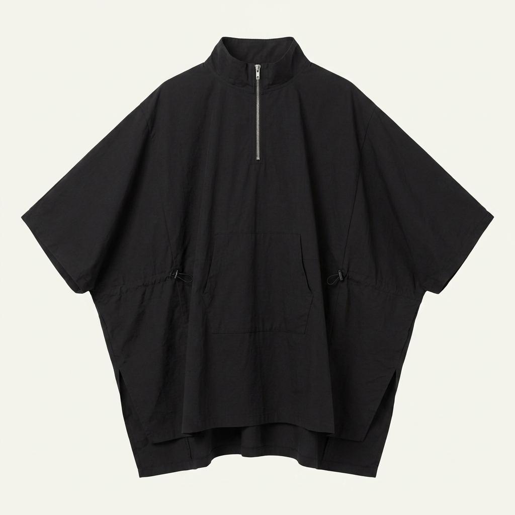 [WIEY] black string zipup top 1