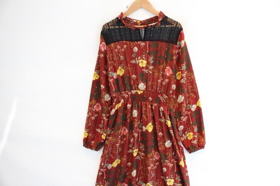 CECIL McBEE 세실맥비 Black flower see through lace 2