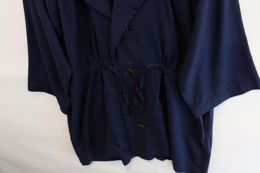 Yohji Yamamoto 요지야마모토 린넨100%인디고 아방가르드 카라 스트링자켓 6