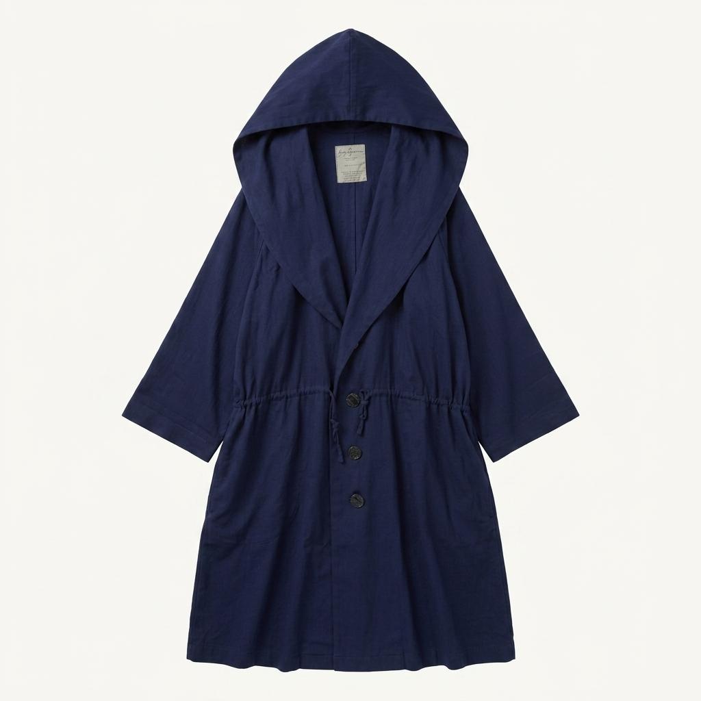 Yohji Yamamoto 요지야마모토 린넨100%인디고 아방가르드 카라 스트링자켓 1