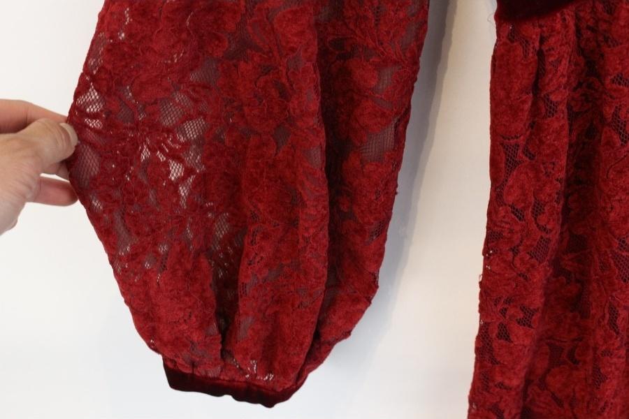 ANEWSTA by Shein velvet flower lace see through 9