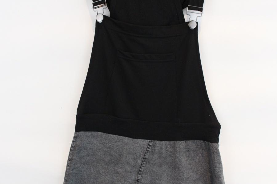 Without Meet black suspender hood onepiece 5