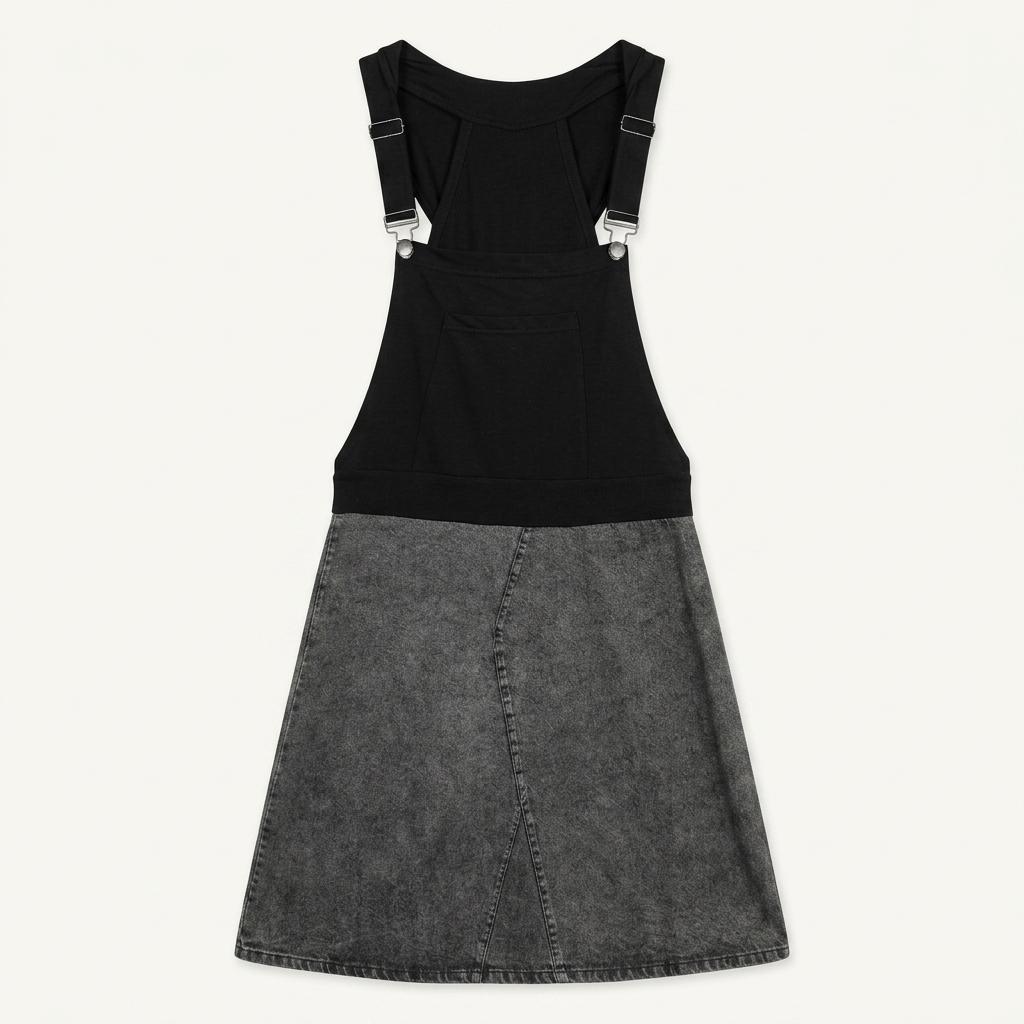 Without Meet black suspender hood onepiece 1