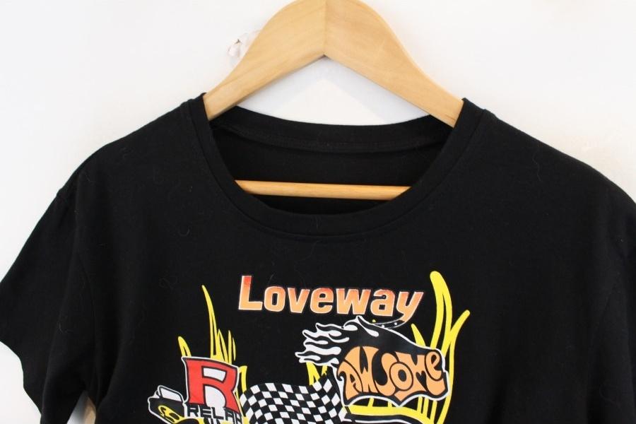 TYCHEZ VINTAGE chain layered crop t-shirt 4