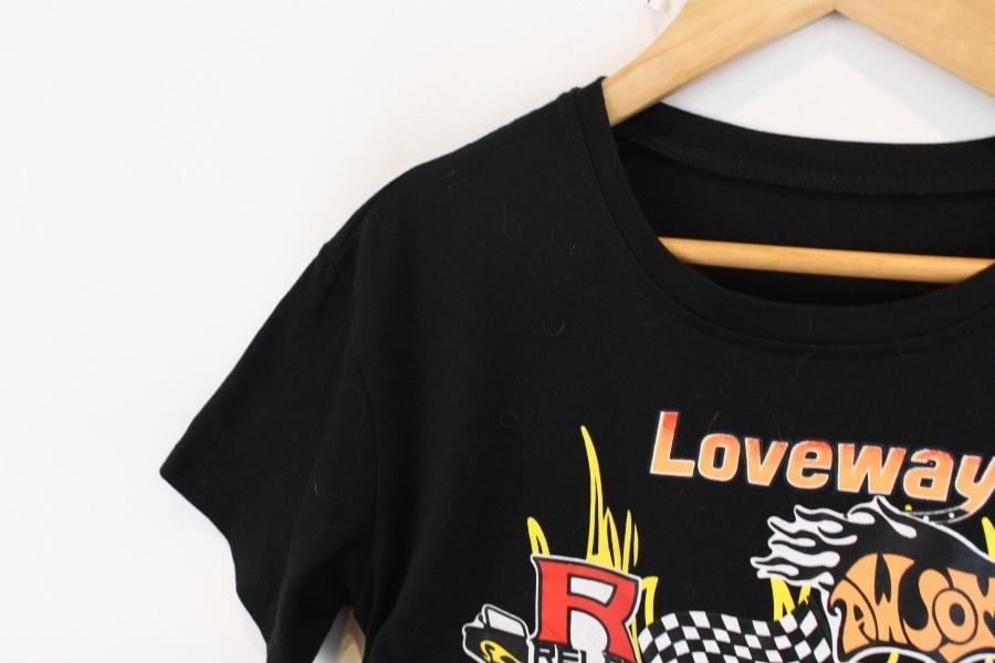 TYCHEZ VINTAGE chain layered crop t-shirt 3