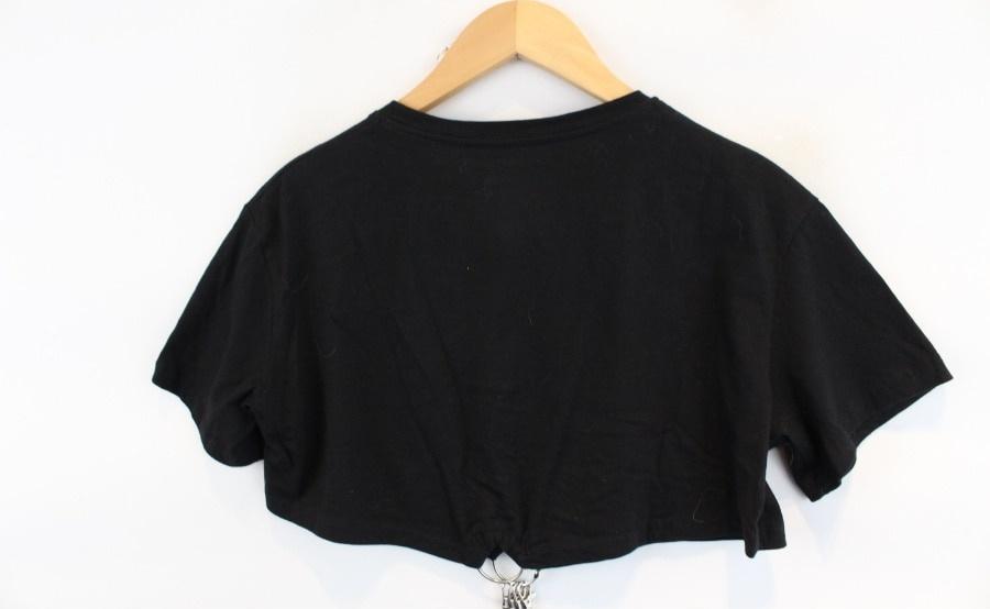 TYCHEZ VINTAGE chain layered crop t-shirt 11