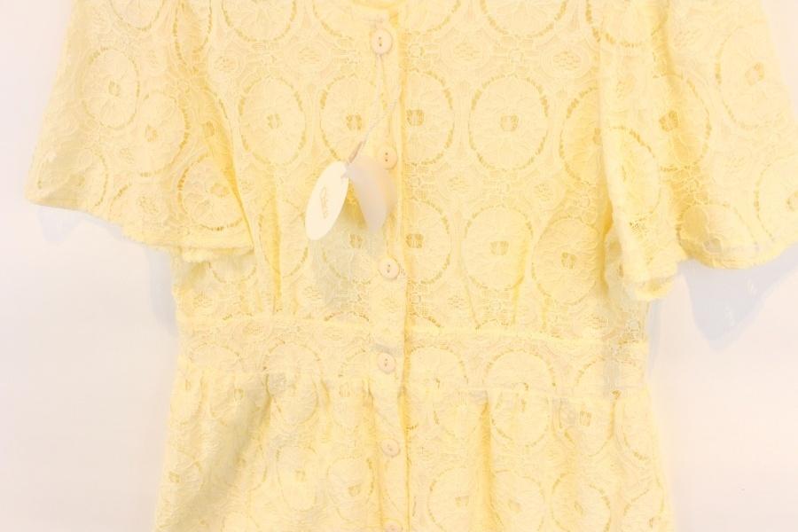 Chico cotton nylon lemon lace button onepiece 5