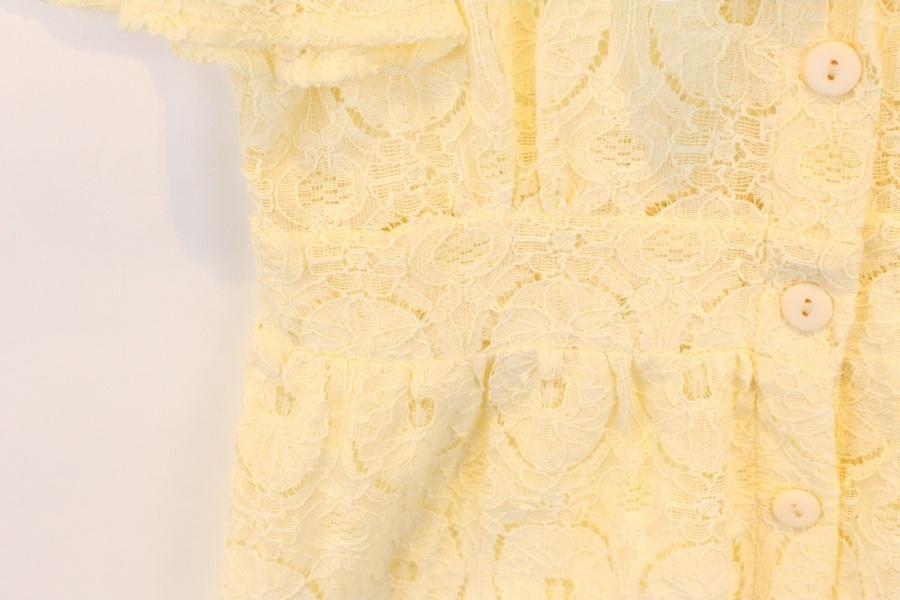 Chico cotton nylon lemon lace button onepiece 8