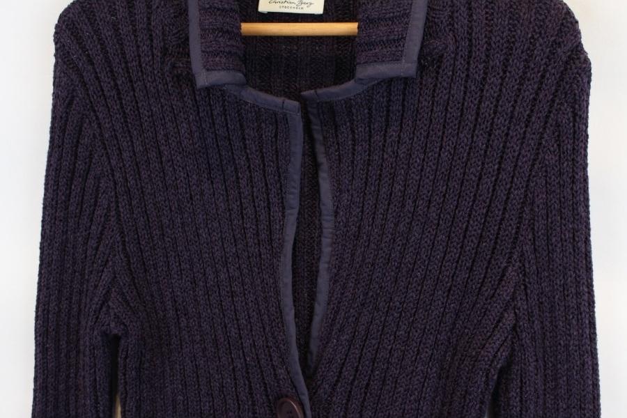 Christian Berg cotton poly purple cardigan MADE 5