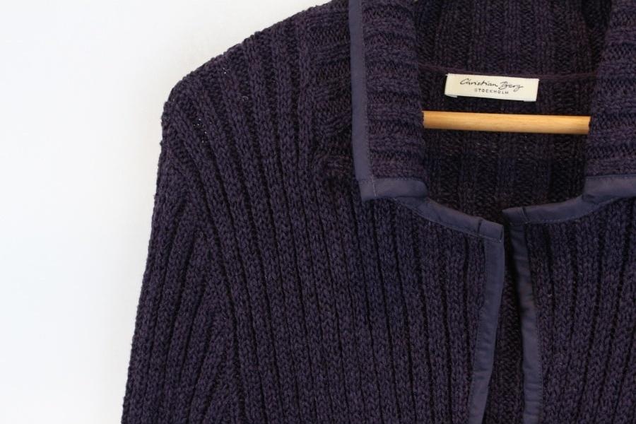 Christian Berg cotton poly purple cardigan MADE 3