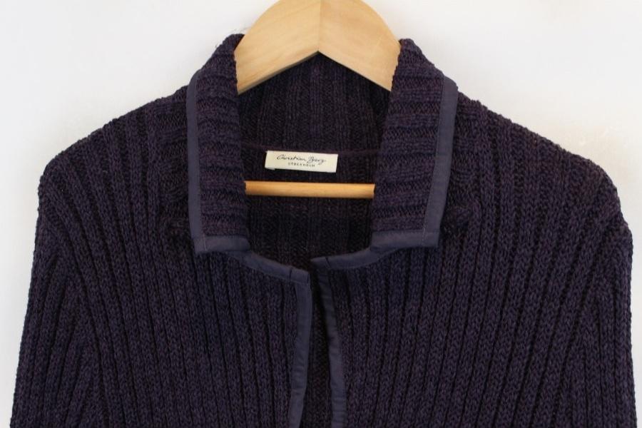 Christian Berg cotton poly purple cardigan MADE 4