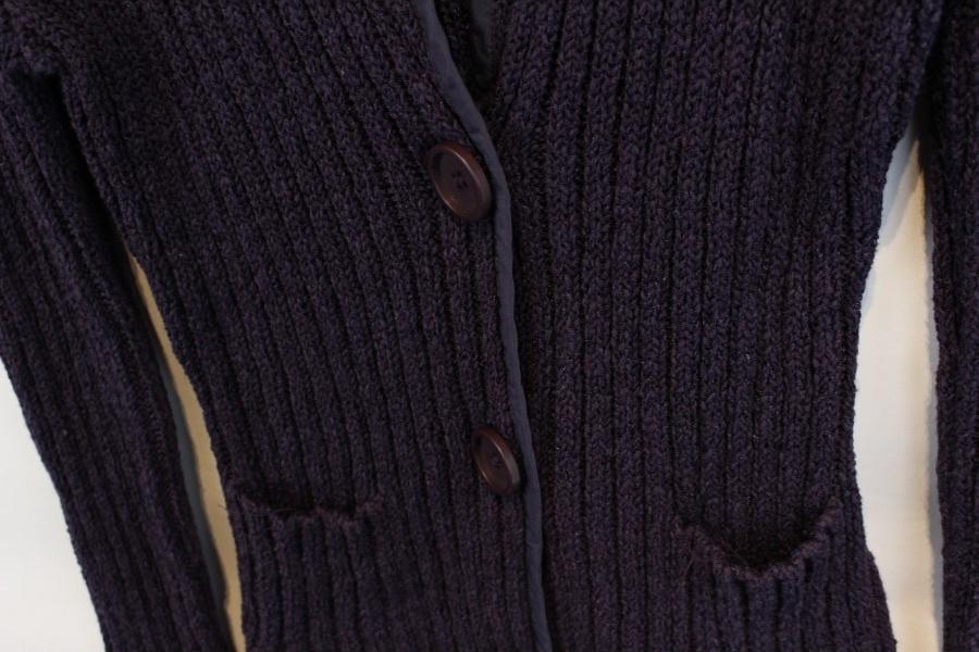 Christian Berg cotton poly purple cardigan MADE 9