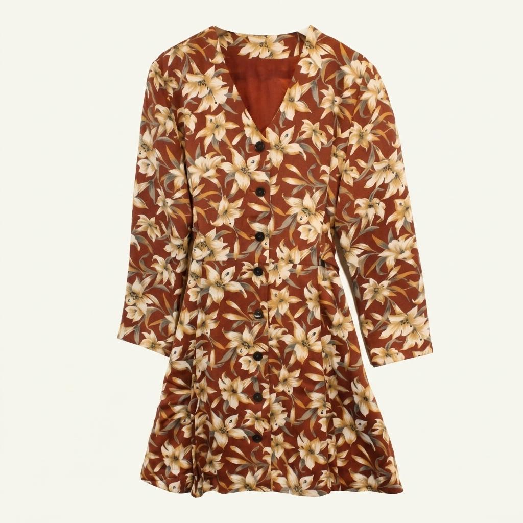 LAUTREAMONT 로트레아몽 vintage flower pattern onepiece 1