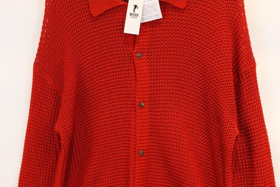 WEGO red punching cardigan (미사용품) 4