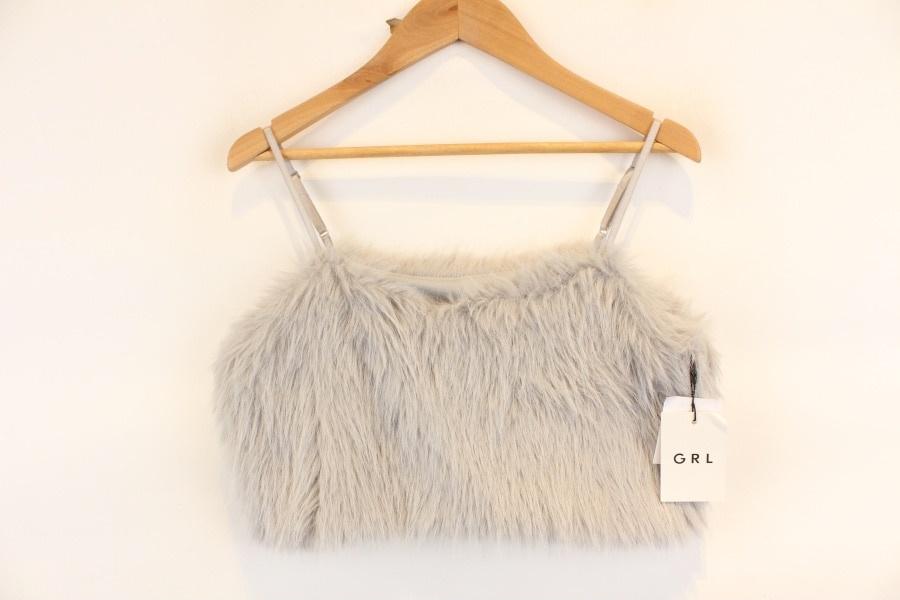 GRL fake fur bustier (미사용품) 2