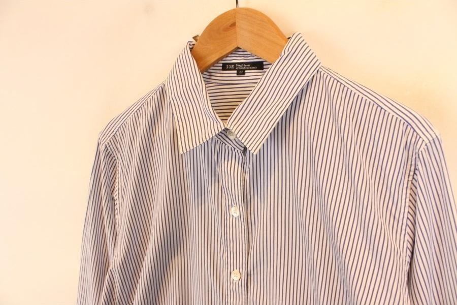 23RN vingt-trois cotton stripe shirts 8