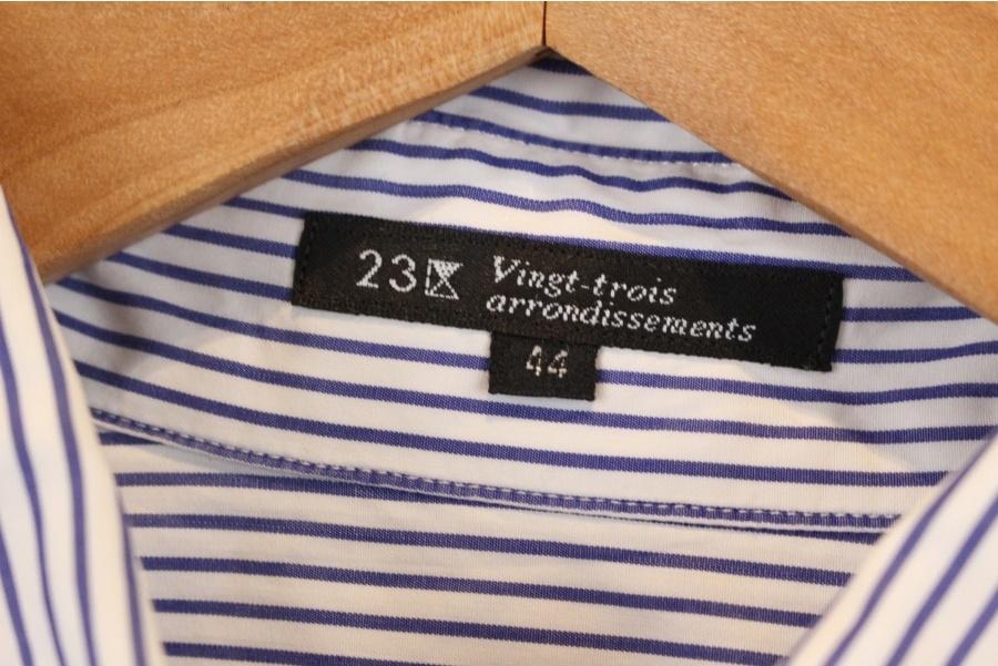 23RN vingt-trois cotton stripe shirts 9