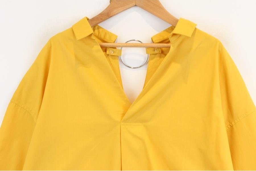 CECIL McBEE 세실맥비 cotton poly Yellow blouse 4