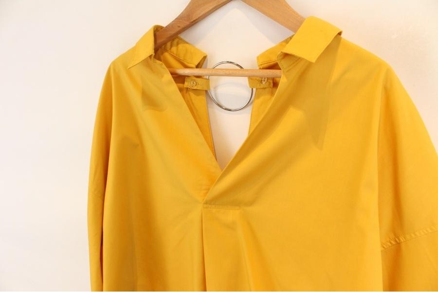 CECIL McBEE 세실맥비 cotton poly Yellow blouse 9