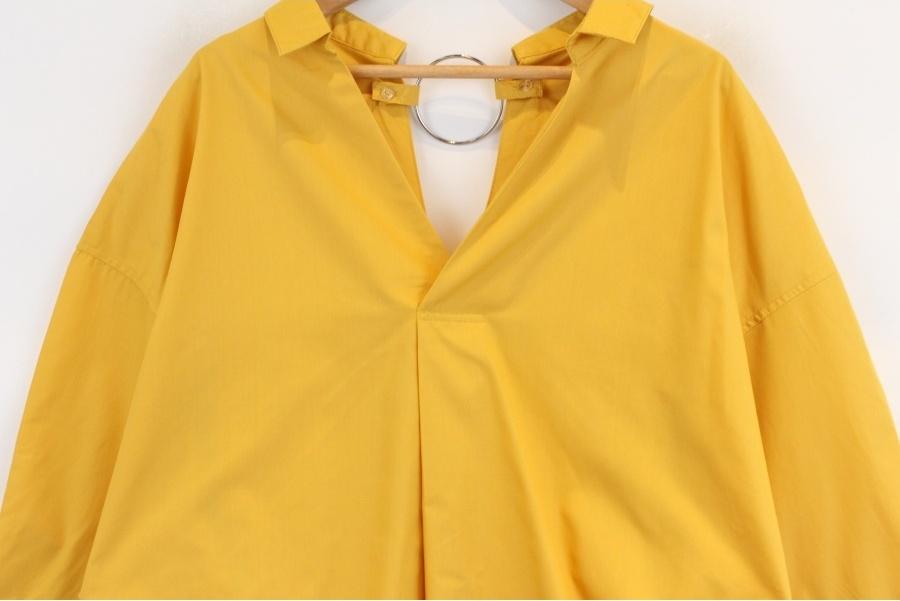 CECIL McBEE 세실맥비 cotton poly Yellow blouse 5