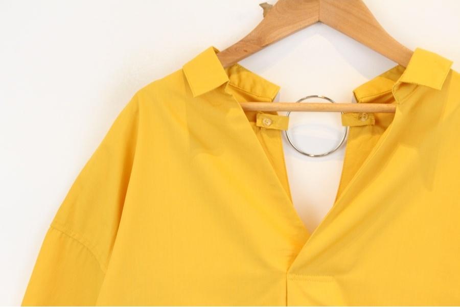 CECIL McBEE 세실맥비 cotton poly Yellow blouse 3