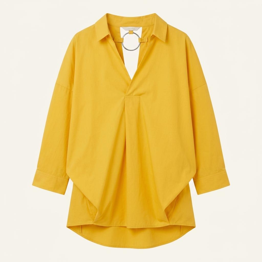 CECIL McBEE 세실맥비 cotton poly Yellow blouse 1