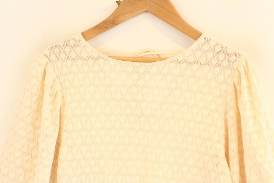 TYCHEZ VINTAGE lace pattern balloon sleeve 2