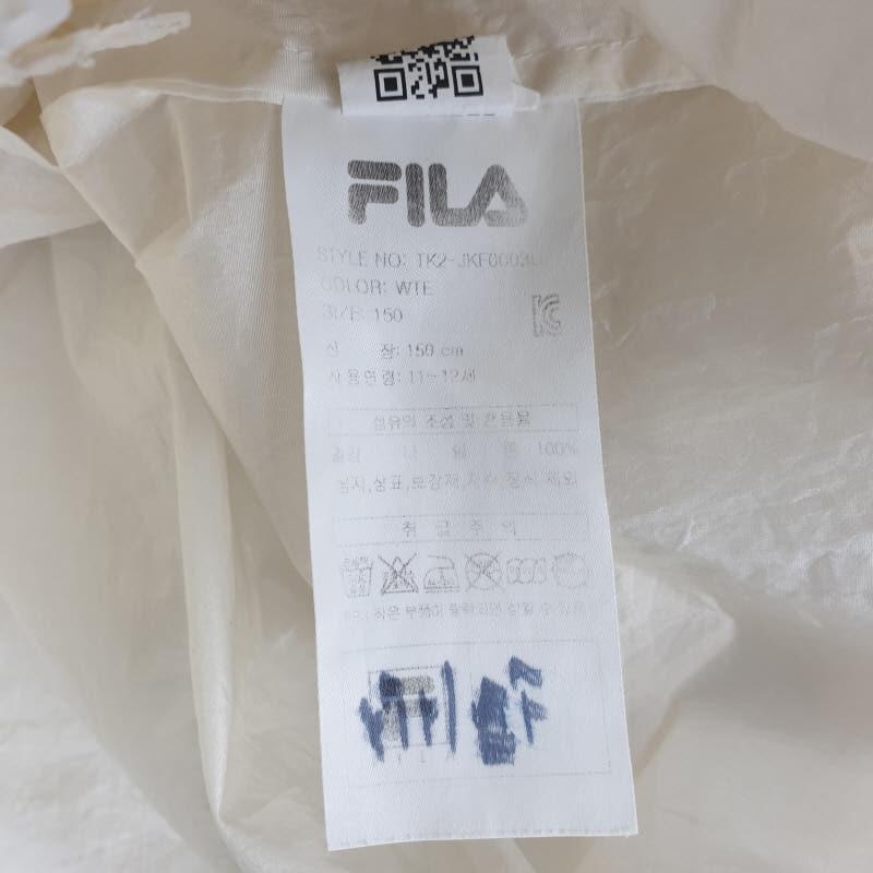 아동150/FILA 화이트 바람막이 자켓 XA0110 7