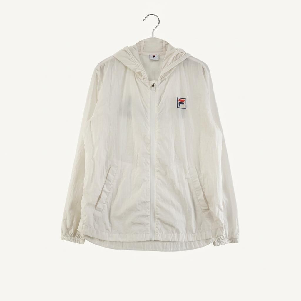 아동150/FILA 화이트 바람막이 자켓 XA0110 1