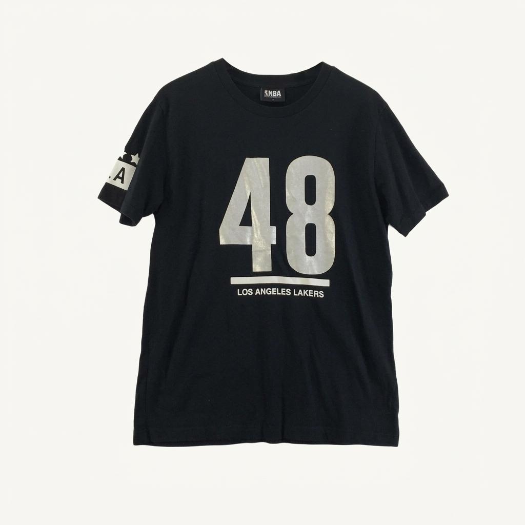 남L/NBA 블랙 레이커스 반팔티셔츠 XA0159 1