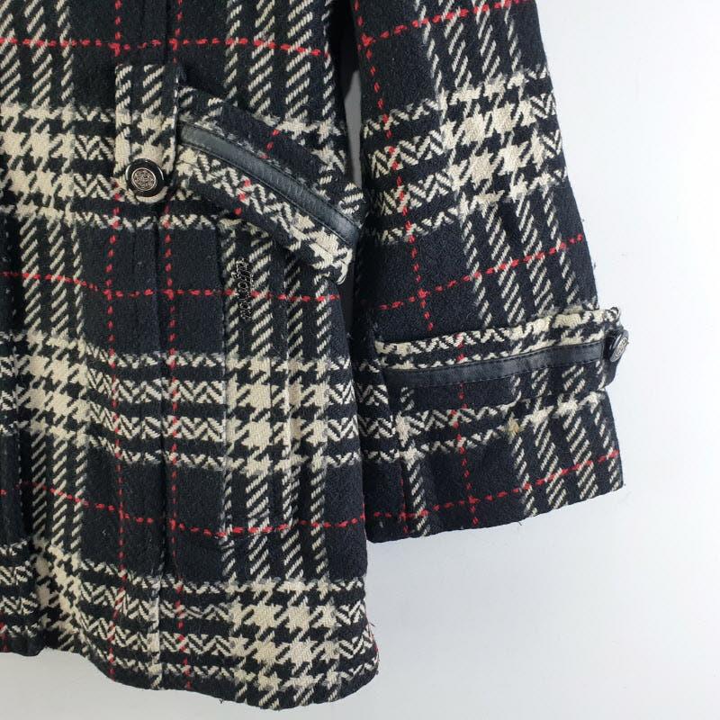 올포유 여90 블랙 체크 모직 자켓 L1839 6