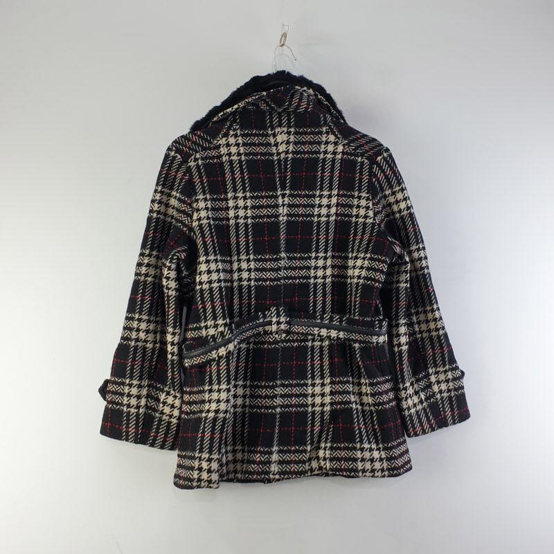 올포유 여90 블랙 체크 모직 자켓 L1839 3
